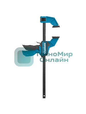 Струбцина Gross 20702 реечная быстрозаж. пистолет. пошаг.механизм пл. корпус 300мм