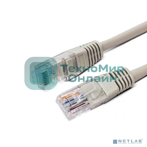 Кабель патч-корд, Filum FL-U5-C-3M U/UTP 5e cat. 3м, 26AWG(7x0.16 мм), чистая медь, PVC, серый