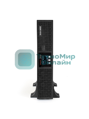 Источник бесперебойного питания On-line ExeGate EP285648RUS PowerExpert ULS-3000.LCD.AVR.C13.USB.RS232.SNMP.2U 3000VA/3000W, On-Line, PF=1, LCD, 6*IEC-C13, RS232, USB, SNMP-slot, Rackmount 2U/Tower, черный