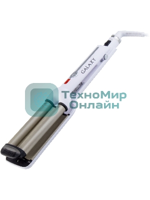 Щипцы для завивки волос Galaxy Line GL4602 белый, 16 мм, 200 °C, 1 режим