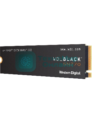 Накопитель SSD WD Black SN770 NVMe, 1.0Tb, M.2(22x80мм), NVMe, PCIe 4.0 x4, 3D TLC, R/W 5150/4900Mb/s, IOPs 740 000/800 000, TbW 600, DWPD 0.3 (12 мес.)