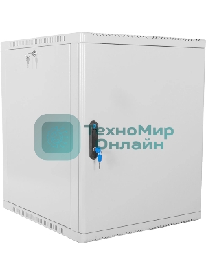 Шкаф коммутационный ЦМО (ШРН-15.500.1) настенный 15U 600x529 мм пер. дв. металл 200 кг серый 470 мм 180 град.