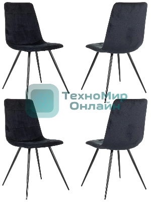 Стул для дома Бюрократ CH-K1_4 комплект 4 шт черный Holland 75 металл черный на ножках