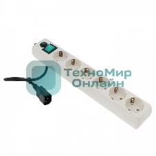 Сетевой фильтр Гарнизон ЕНW-0 0,5 м 6 розеток белый для UPS 