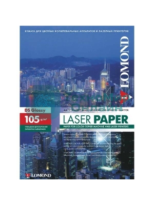 Фотобумага LOMOND Двухсторонняя Глянцевая, для лазерной печати, 105 г/м2, А4/250л.