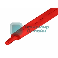 Термоусаживаемая трубка Rexant 22,0/11,0 мм, красная, упаковка 10 шт. по 1 м