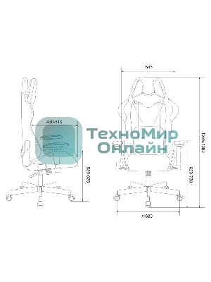 Кресло Бюрократ VIKING KNIGHT LT28 FABRIC серо-голубой, ткань, 120 кг, механизм качания