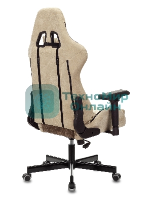 Кресло игровое Бюрократ VIKING 7 KNIGHT BR FABRIC коричневый текстиль/эко.кожа крестовина металл/пластик