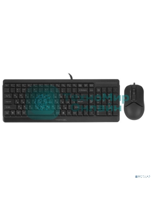 Комплект клавиатура+мышь A4Tech FStyler F1512 проводной, USB, 1200 DPI, черный