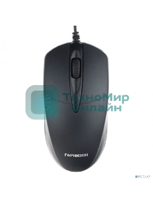 Мышь проводная Гарнизон GM-220XL черный, 1000 dpi, USB, кнопки - 3