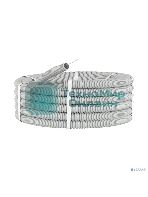 Труба гофрированная ПВХ d20мм с протяж. сер. (уп.50м) ДКС 9192050