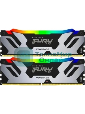 Оперативная память Kingston Fury Beast, DDR5, 32Gb (2x16Gb), 6400MHz, CL32, DIMM, с радиатором, черный