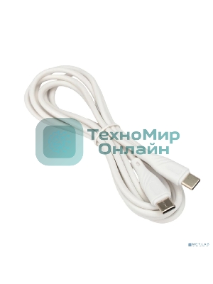 Кабель USB2.0 Cablexpert CCB-USB2-CMCMO1-2MW, TypeC/TypeC, Classic 0.1, 3A, 60Вт, PD/QC3.0, медь, 2м, белый, коробка