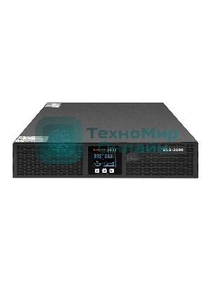 Источник бесперебойного питания On-line ExeGate EP285648RUS PowerExpert ULS-3000.LCD.AVR.C13.USB.RS232.SNMP.2U 3000VA/3000W, On-Line, PF=1, LCD, 6*IEC-C13, RS232, USB, SNMP-slot, Rackmount 2U/Tower, черный