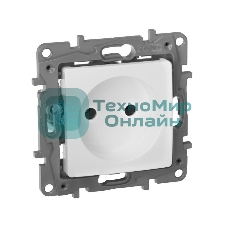 Розетка 2К винты, белый ETIKA