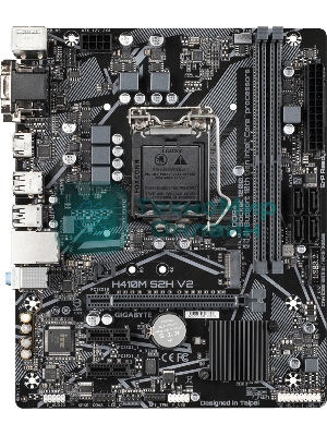 Материнская плата Gigabyte H410M S2H V2, LGA 1200, Intel H470, 2xDDR4, 4xSATA, 1xM.2, 1xPCIe 3.0 x16, 2xPCIe 3.0 x1, 1xDVI-D, 1xHDMI, 1xVGA, 1x 1Gb LAN, 2xUSB-A 3.2 Gen 1, 4xUSB-A 2.0, 3x3.5 мм, 7.1, Micro ATX