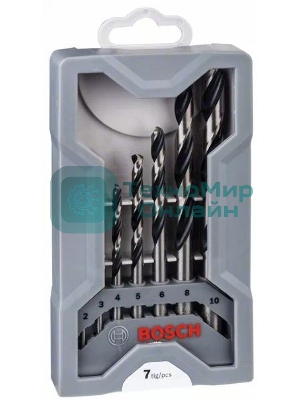Набор сверл BOSCH 2.608.577.347 HSS PointTeQ 7шт Mini X-Line