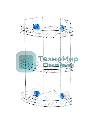 Полка угловая трехъярусная Рыжий кот W2672С 
