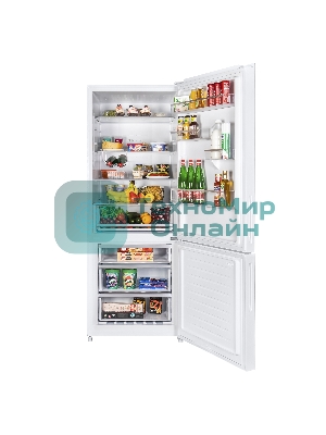 Холодильник Maunfeld MFF1857NFW белый мат. инвертер двухкамерный 336/117л морозилка снизу