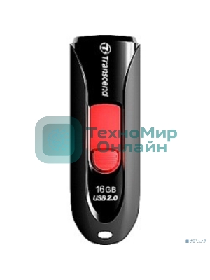 Флешка USB Transcend JetFlash 590 (TS16GJF590K), 16Gb, USB 2.0, R/W 15/5 черный/красный