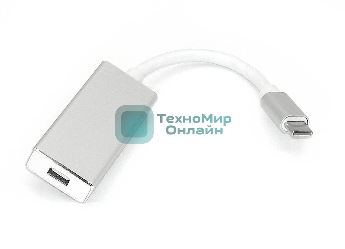 Адаптер Type-C на mini DisplayPort, серебро