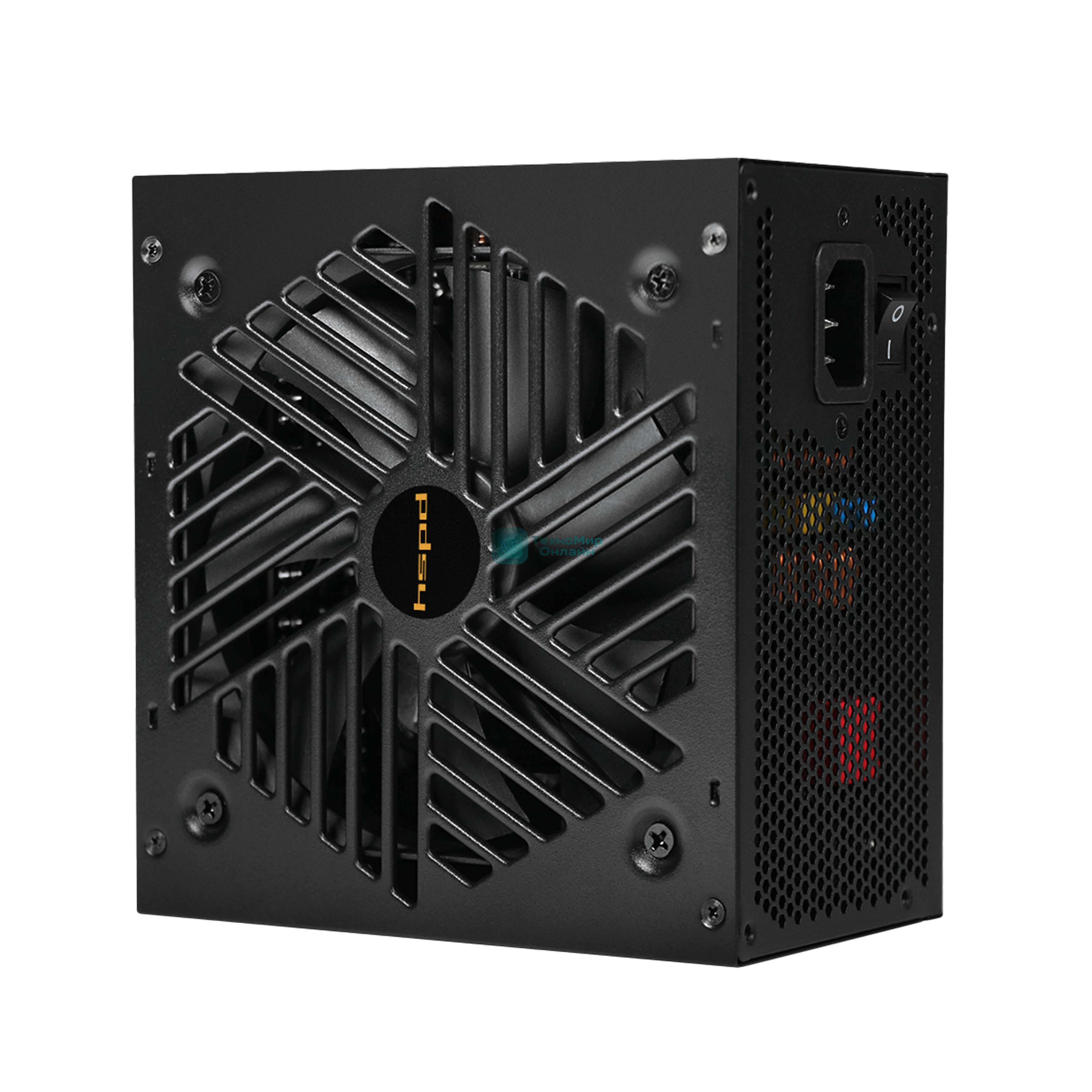 Блок питания Power Supply HSPD, 850W 80 PLUS Gold (ATX, 3.1, PCIe 5.1, Full modular, 1x24(20+4)pin 600мм, 2xCPU 8(4+4)pin 700мм, 2xPCIe*2 8(6+2)pin 550+150мм, 1x12V(2x6) 12+4pin 600W 550мм 2xSATA*3 500+150+150мм, 1xMOLEX4pin*3+FDD 500+150+150+150мм, Active, 120x120мм, 150x140x86мм, APFC, OVP, UVP, SCP, OCP, OTP, OPP, NLO, SIP, black)