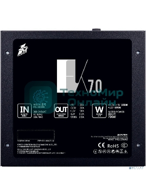 Блок питания 1STPLAYER FK 750W, 750Вт, 120мм, черный