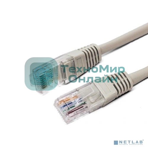 Кабель патч-корд, Filum FL-U5-1M U/UTP 5e cat. 1м, 26AWG(7x0.16 мм), омедненный алюминий (CCA), PVC, серый