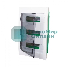 Бокс СП EASY9 встраив. с прозрачной дверью 3ряда 36мод. SchE