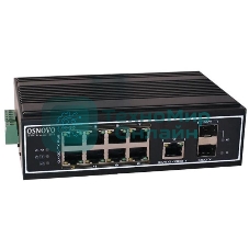 Коммутатор Osnovo SW-60812/I 8x100Mb 1G 2SFP 300W