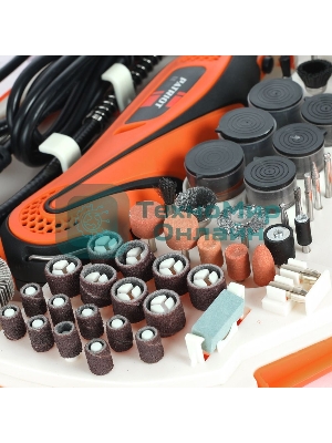 Прямошлифовальная машина (гравер) PATRIOT EE 111 с гибким валом, 140Вт, 210 насадок в комплекте, кейс