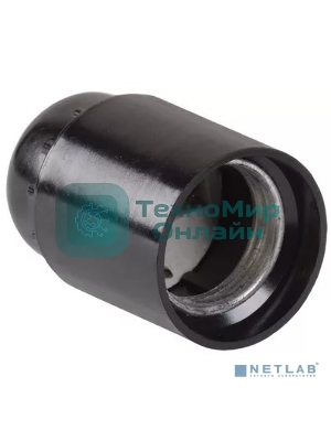 Патрон подвесной карболитовый IEK EPK10-04-01-K01 Пкб27-04-К01, Е27, черный, стикер на изделии, IEK