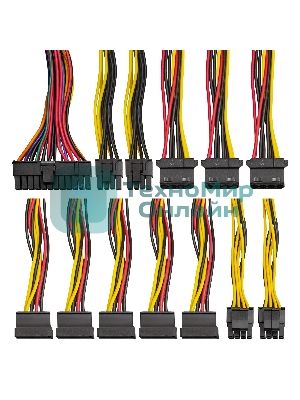 Блок питания ExeGate UN800 (EX292179RUS-PC), 800Вт, 120мм, серебряный