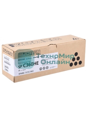 Картридж лазерный Ricoh SP C360HE черный для SP C360DNw/SP C360SNw/SP C360SFNw/SP C361SFNw 7000 страниц.