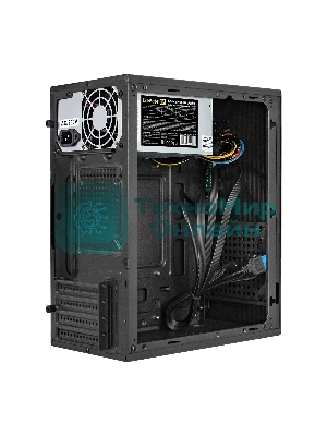 Компьютерный корпус Minitower ExeGate BAA-303MU-AA500 (mATX, БП AA500 с вент. 8см, 2*USB+1*USB 3.0, HD Audio, черный)
