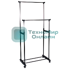 Вешалка напольная Рыжий кот CR465 на колесах 2 перекладины CR465, размер: 78x42x93x168 см