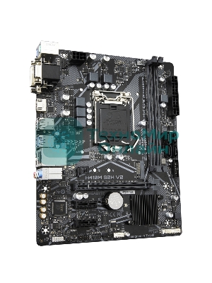 Материнская плата Gigabyte H410M S2H V2, LGA 1200, Intel H470, 2xDDR4, 4xSATA, 1xM.2, 1xPCIe 3.0 x16, 2xPCIe 3.0 x1, 1xDVI-D, 1xHDMI, 1xVGA, 1x 1Gb LAN, 2xUSB-A 3.2 Gen 1, 4xUSB-A 2.0, 3x3.5 мм, 7.1, Micro ATX