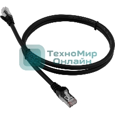 Патч-корд LANMASTER LAN-PC45/S6-2.0-BK FTP вилка RJ-45-вилка RJ-45 Cat.6 2м черный LSZH (уп.:1шт)