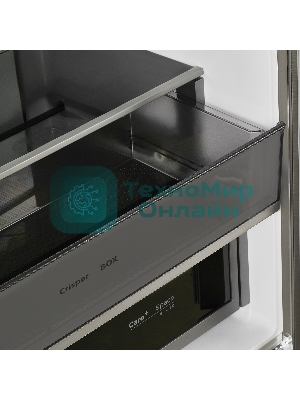 Холодильник Maunfeld MFF183NFBE черный трехкамерный инвертор 270/135л морозилка снизу, Total NoFrost, Side by Side