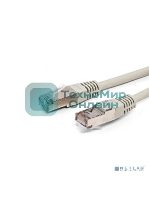 Кабель патч-корд Filum FL-F5-5M F/UTP 5e cat. 5м, 26AWG(7x0.16 мм), омедненный алюминий (CCA), PVC, серый