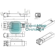 Модуль SNR SFP+ WDM, дальность до 20км (12dB), 1270нм