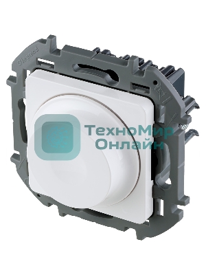 Светорегулятор поворотный Legrand без нейтрали, 300 Вт, белый