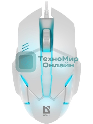 Мышь проводная Defender Host MB-982 белый, 1000 dpi, USB, кнопки - 3