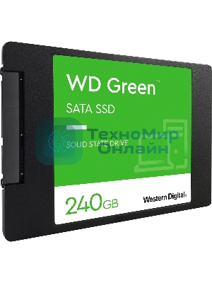 Накопитель SSD WD Green WDS240G3G0A, 240Gb, SATA III, 2.5
