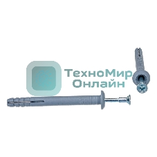 Дюбель-гвоздь Kranz грибовидный бортик, полипропилен 6х60 пакет (100 шт/уп)