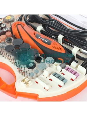 Прямошлифовальная машина (гравер) PATRIOT EE 111 с гибким валом, 140Вт, 210 насадок в комплекте, кейс