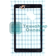 Сенсорное стекло (тачскрин) для Irbis TZ84, черное с рамкой