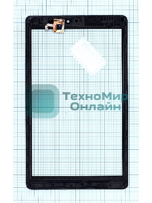 Сенсорное стекло (тачскрин) для Irbis TZ84, черное с рамкой