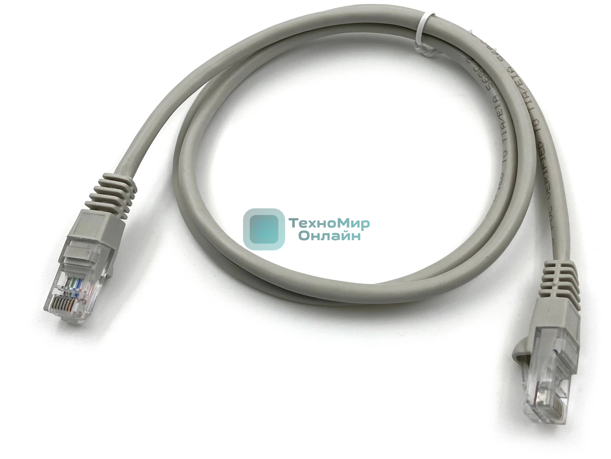 Патч-корд Buro LSZH UTP cat.5e 1м серый RJ-45 (m)-RJ-45 (m)