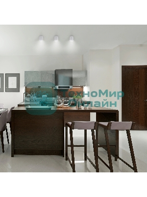 Светильник Gauss Overhead накл цил 6W 420lm 4100K 170-240V IP20 68x75мм белый с расс LED